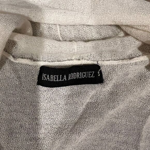 Isabella Rodriguez small white sheer cardigan - Picture 7 of 7